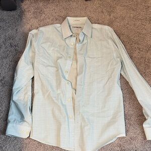Express Men's Light Blue Button Down Shirt